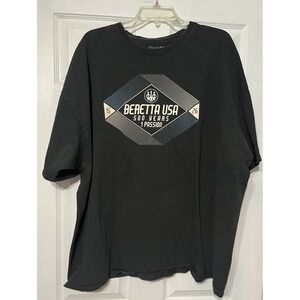 Beretta 500 Years Black Mens T Shirt‎ 4X 100% Cotton